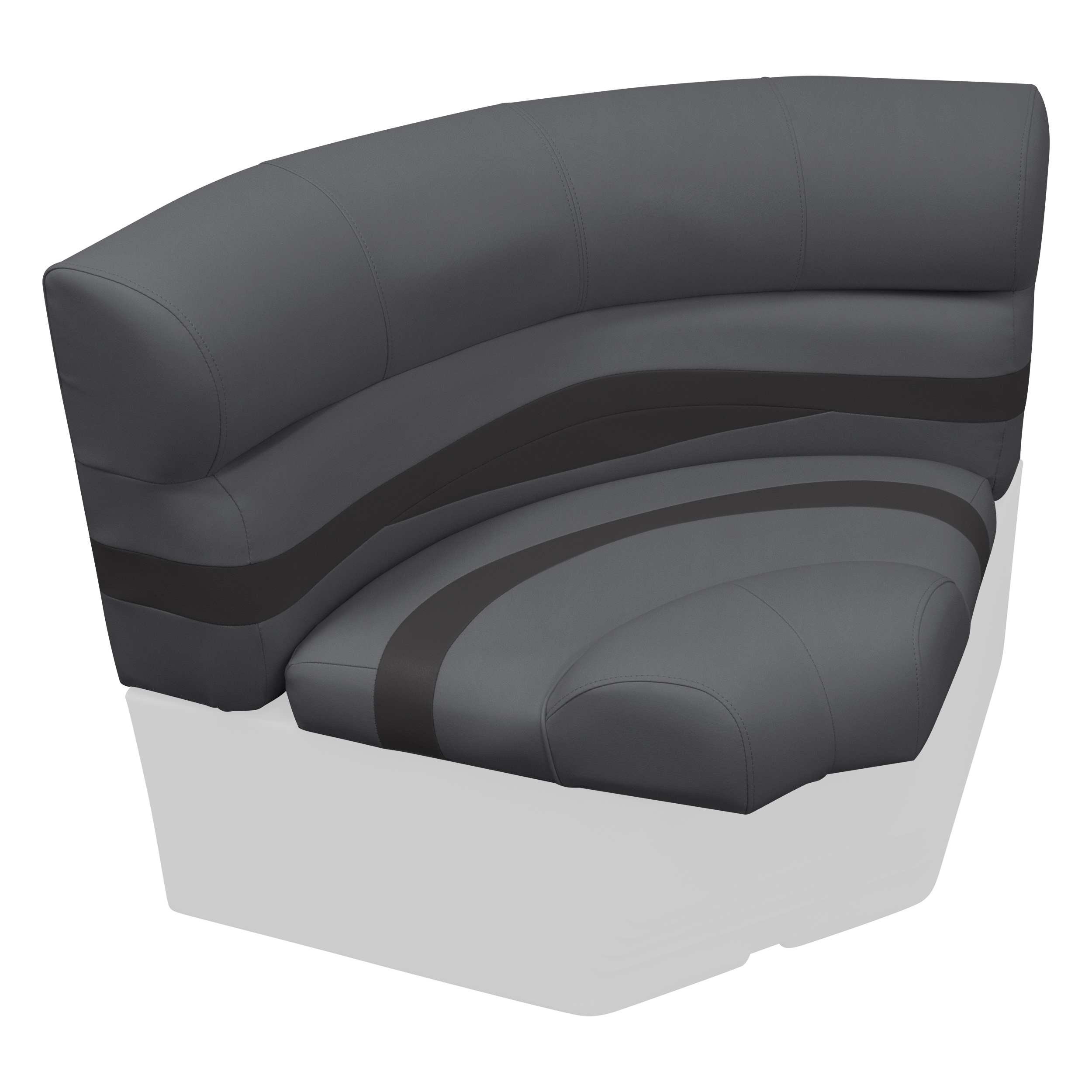 Wise BM11002-1890 Premier Series Pontoon 32″ Bow Radius Corner Cushion Set – Slate / Dark Neutral